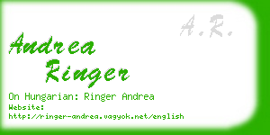 andrea ringer business card